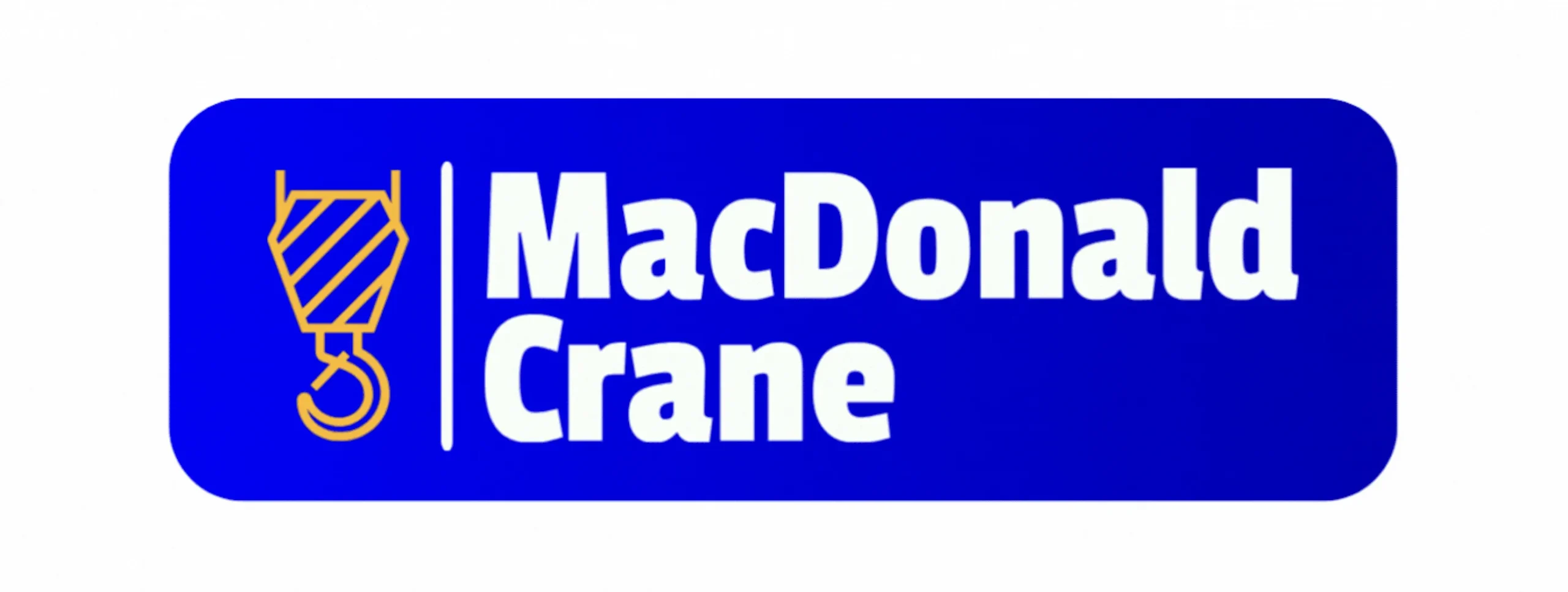 MacDonald Crane logo featuring a crane hook and text, representing reliable crane rental services in Easton, MA.