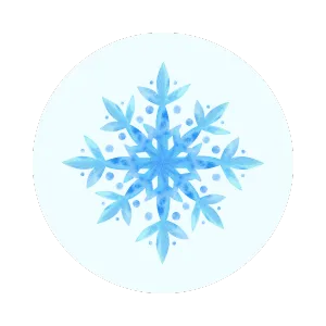 Winter snowflake illustration representing icy conditions and seasonal challenges for crane operations in Southern Massachusetts.