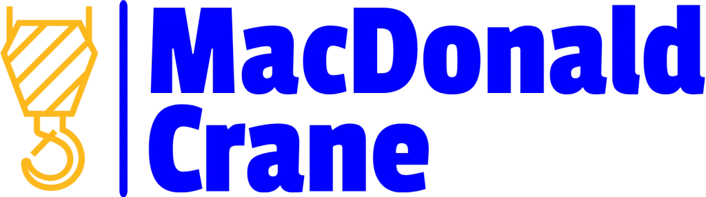 MacDonald Crane logo featuring a crane graphic and the brand name, representing a professional crane rental service for residential projects.